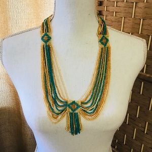 Long micro beaded necklace. Pretty!